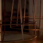 Woonkamer vloerlamp 3 lampen in wit of natuurlijk metaal Minimal Style - Styling Viadurini