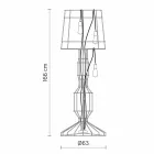 Woonkamer vloerlamp 3 lampen in wit of natuurlijk metaal Minimal Style - Styling Viadurini