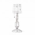 Woonkamer vloerlamp 3 lampen in wit of natuurlijk metaal Minimal Style - Styling