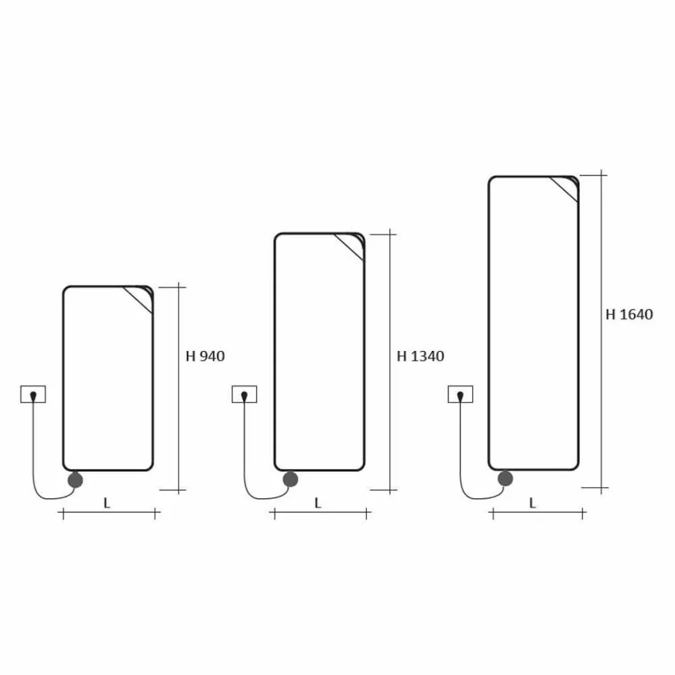 Modern design elektrische stralingsplaat tot 1000 W - Boek Viadurini