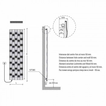 5 Bar Design Stalen Elektrische Stralingsplaat tot 1000 Watt - Rivier