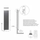 Verticale elektrische stralingsplaat in goud modern design tot 1000 W - ijs Viadurini