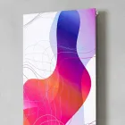 Wandgemonteerde hydraulische stralingsplaat in staal met decoratie 839 Watt - Kelvin Viadurini