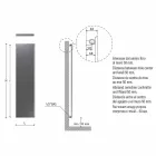 Wandgemonteerde hydraulische stralingsplaat in staal met decoratie 839 Watt - Kelvin Viadurini