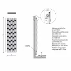 Verticale Design 5 Bar Stalen Stralingsplaat tot 1003 Watt - Rivier Viadurini