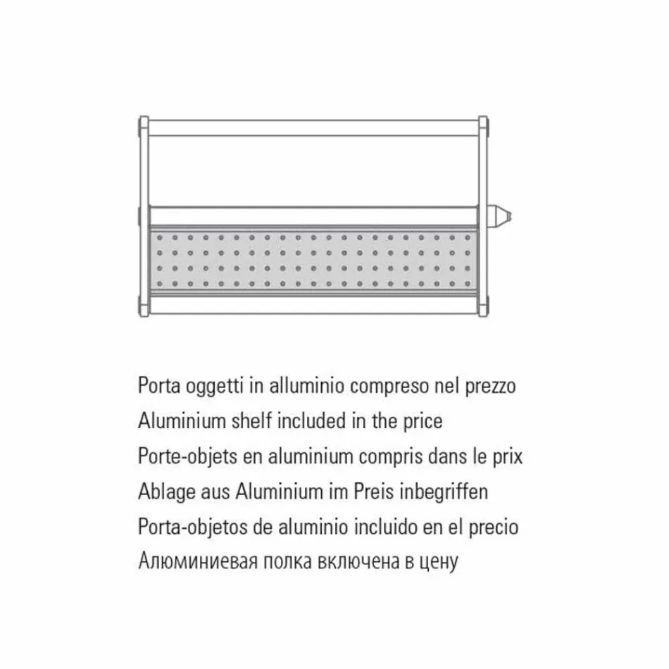 Stralingsplaat in aluminium en elektrisch en gekleurd textielontwerp 150 W - Sam Viadurini