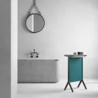 Stralingsplaat in aluminium en elektrisch en gekleurd textielontwerp 150 W - Sam Viadurini