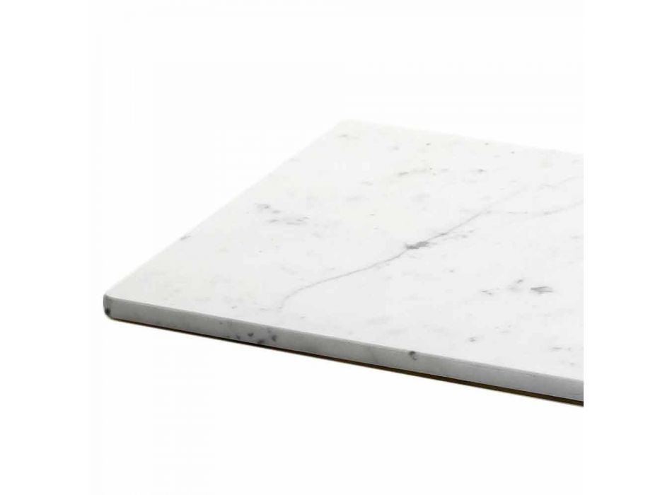 Serveerborden in Carrara en Bardiglio marmer gemaakt in Italië, 2 stuks - erwt Viadurini