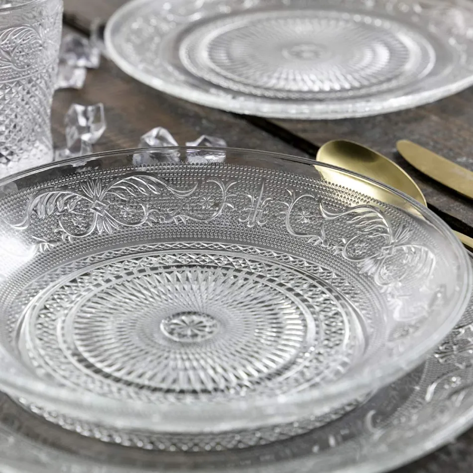 Transparante Glasplaten Luxe Klassiek Decor 18 Stuks - Palazzo Viadurini