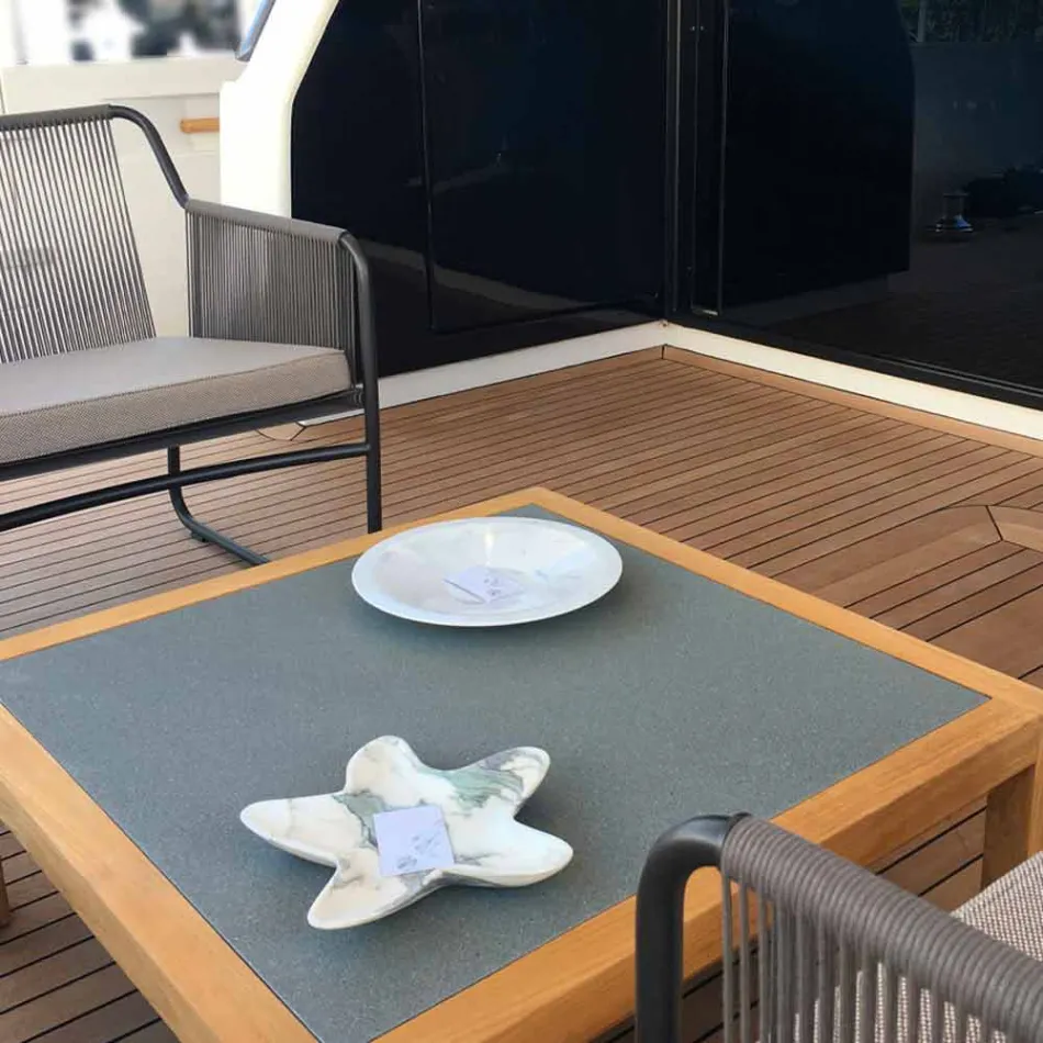 Moderne marmeren schotel in de vorm van een zeester Made in Italy - Ticcio Viadurini