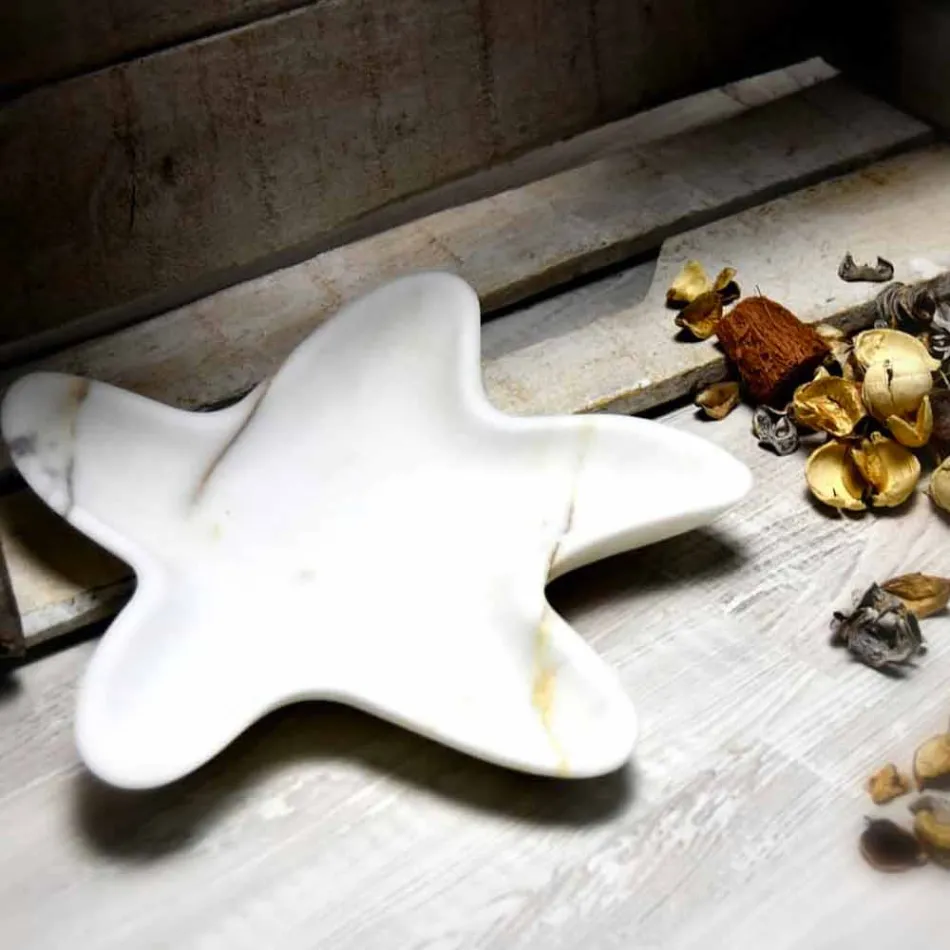 Moderne marmeren schotel in de vorm van een zeester Made in Italy - Ticcio Viadurini