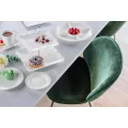 Bedankbord 12 Stuks in Wit Porselein Handversierd - Rafiki Viadurini