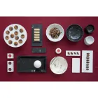 Ronde kaasplaat in wit of zwart marmer gemaakt in Italië - Kirby Viadurini