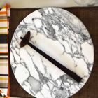 Ronde serveerschaal van wit Carrara-marmer Made in Italy - Kamil Viadurini
