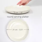 Italiaans Luxe Wit Porselein Rond Serveerbord - Arcimaesta Viadurini