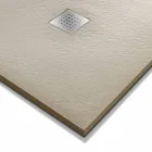 Douchebak 120x70 Modern Design in Resin Stone Effect Finish - Domio Viadurini