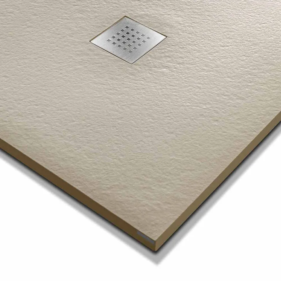 Douchebak 120x70 Modern Design in Resin Stone Effect Finish - Domio Viadurini