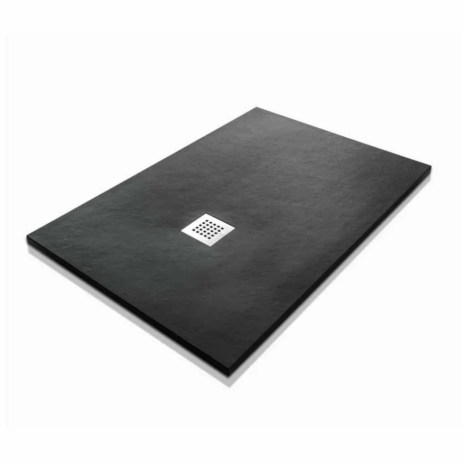 Douchebak 120x70 Modern Design in Resin Stone Effect Finish - Domio Viadurini