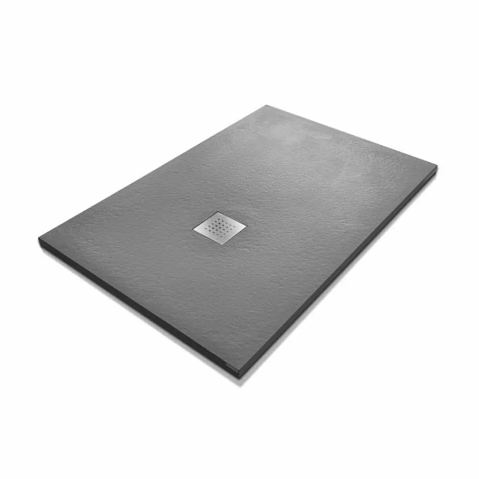 Douchebak 120x70 Modern Design in Resin Stone Effect Finish - Domio Viadurini