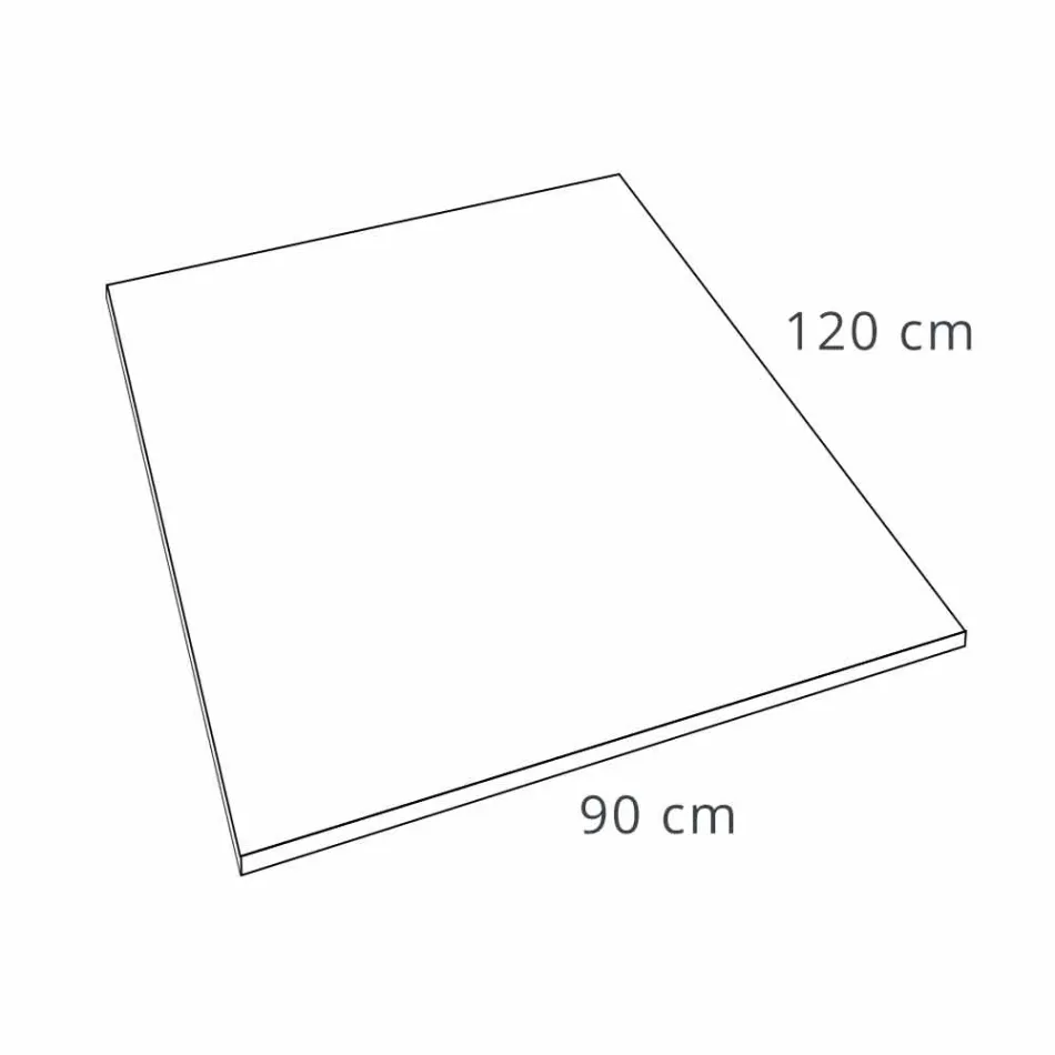 Douchebak 120x90 Modern Design in Resin Concrete Effect Finish - Cupio Viadurini