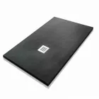 Douchebak 140x70 in hars met steeneffect en stalen rooster - Domio Viadurini