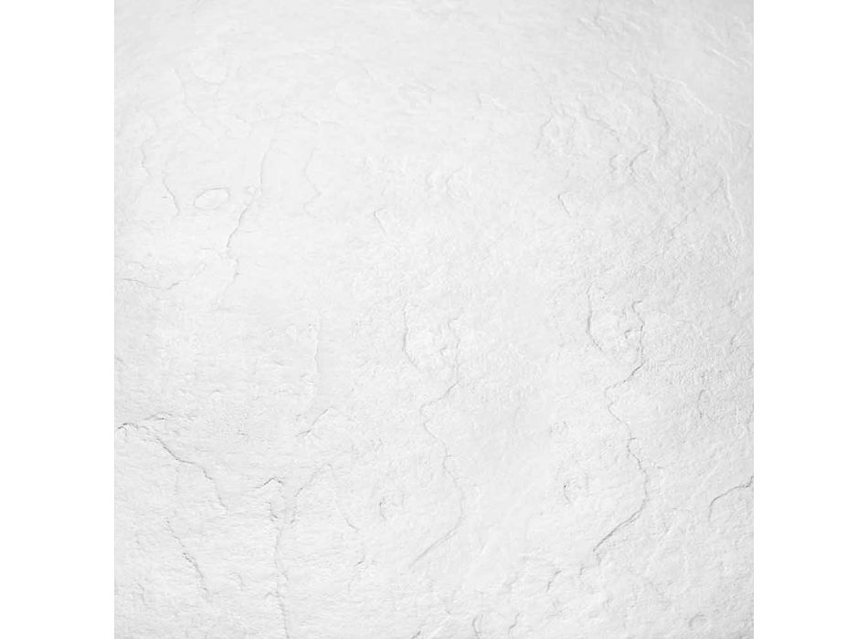Douchebak van hars 140x80 in moderne witte leisteeneffectafwerking - Sommo Viadurini
