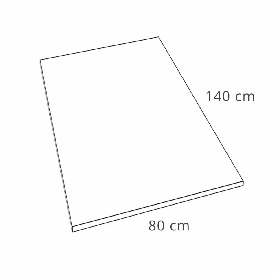 Douchebak van hars 140x80 in moderne witte leisteeneffectafwerking - Sommo Viadurini