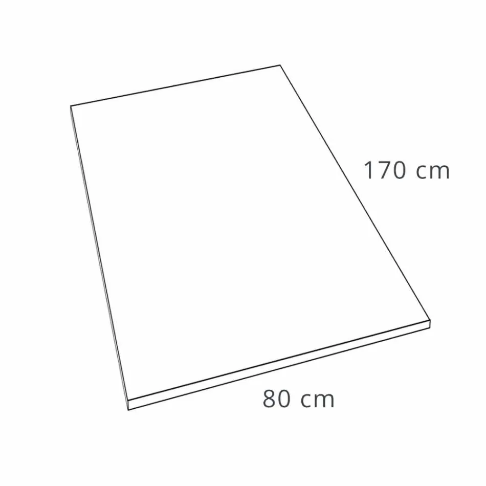 Douchebak 170x80 in hars met steeneffect en stalen rooster - Domio Viadurini