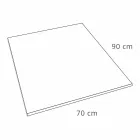 Douchebak 90x70 in hars van wit fluweeleffect met afvoerafdekking - Estimo Viadurini