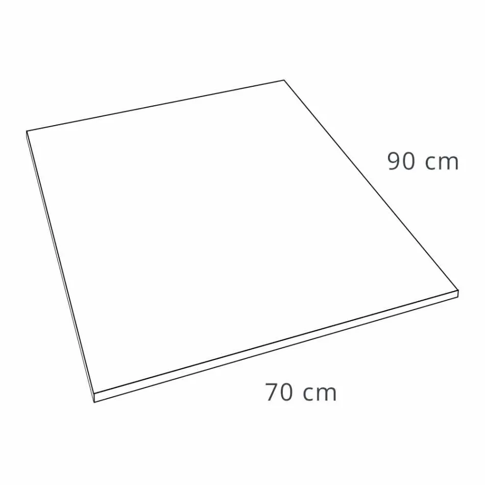 Douchebak 90x70 in hars van wit fluweeleffect met afvoerafdekking - Estimo Viadurini