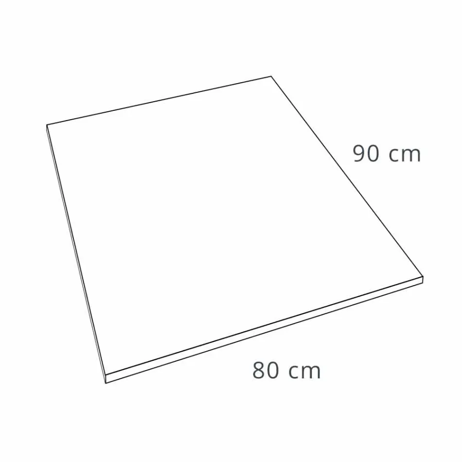 Moderne douchebak 90x80 in steen en staal met harseffect - Domio Viadurini