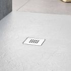 Douchebak van wit leisteeneffect 120x80 modern design - Sommo Viadurini