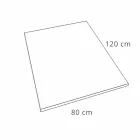 Douchebak van wit leisteeneffect 120x80 modern design - Sommo Viadurini