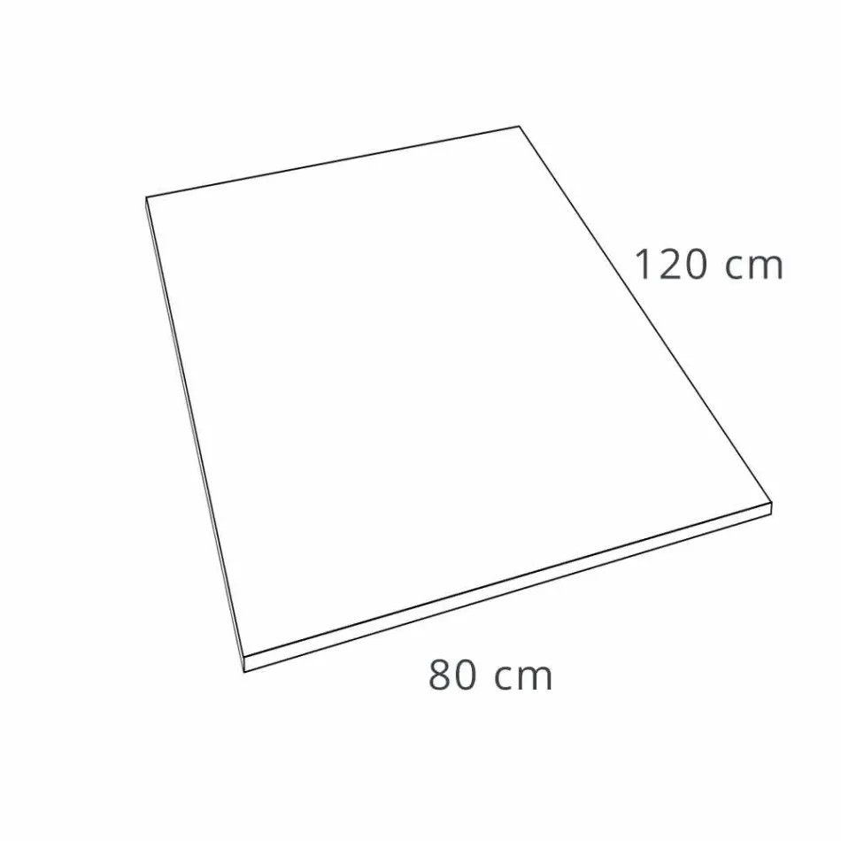 Moderne douchebak 120x80 in steen en staal met harseffect - Domio Viadurini