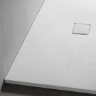 Moderne rechthoekige douchebak 100x80 cm in hars met fluweeleffect - Estimo Viadurini