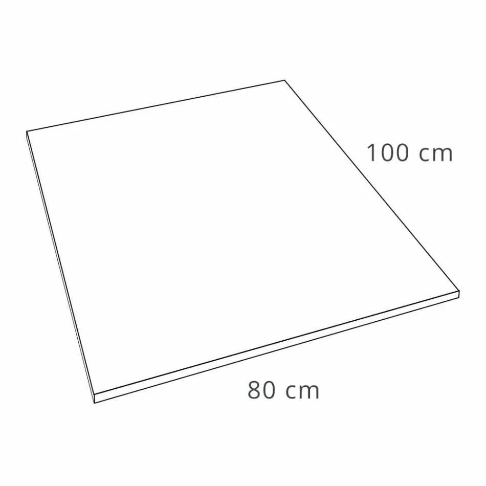 Moderne rechthoekige douchebak 100x80 cm in hars met fluweeleffect - Estimo Viadurini