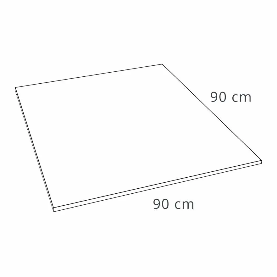 Vierkante douchebak 90x90 betonlook met stalen rooster - Cupio Viadurini