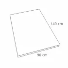 Rechthoekige douchebak 140x90 cm in wit harsfluweeleffect - Estimo Viadurini