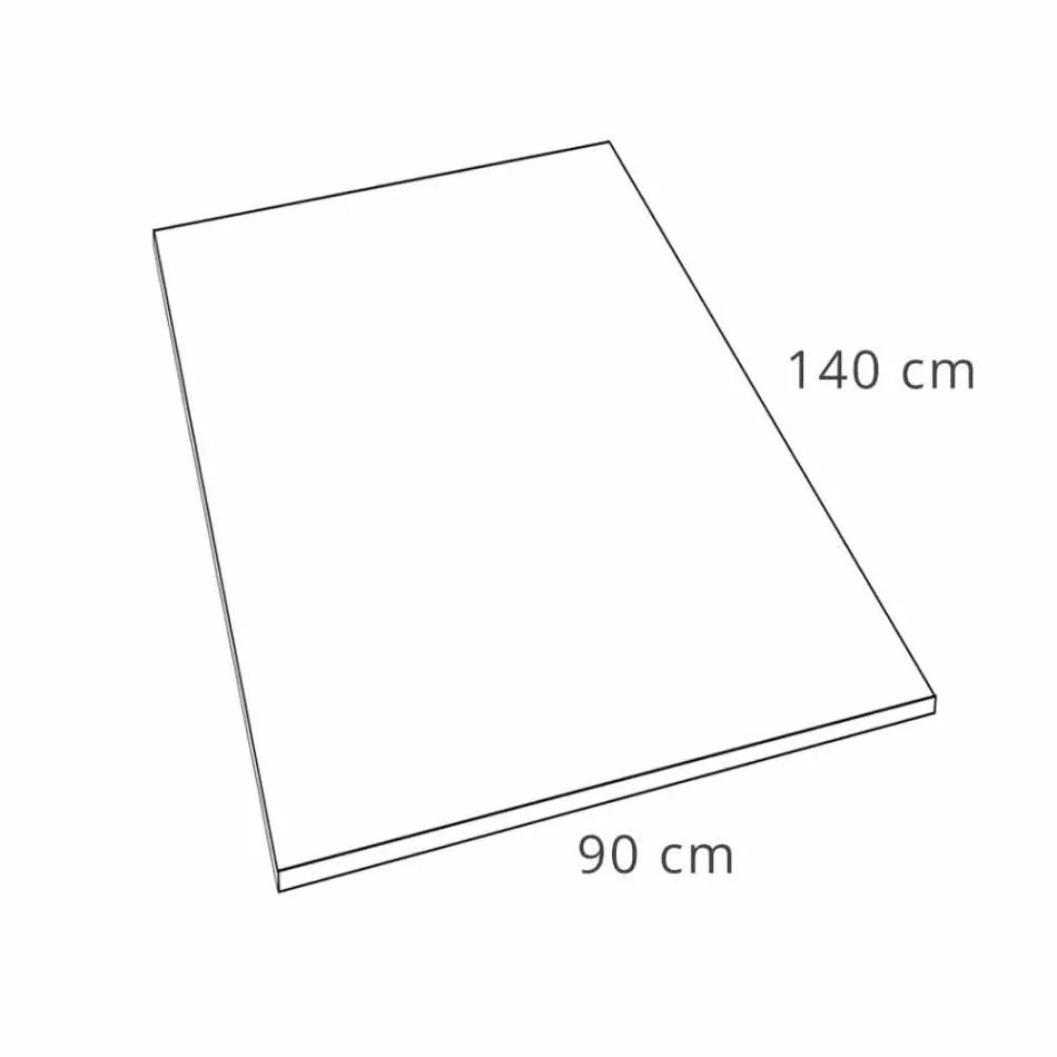 Rechthoekige douchebak 140x90 cm in wit harsfluweeleffect - Estimo Viadurini