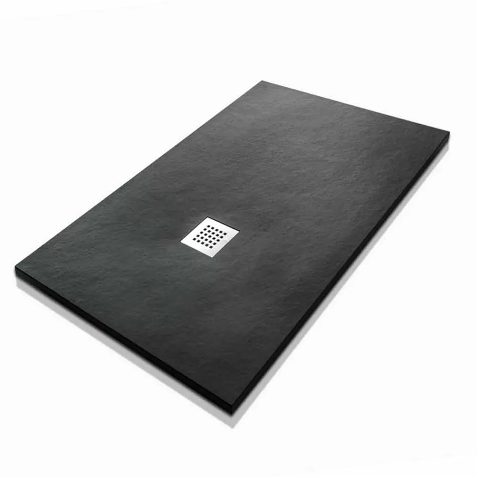 Rechthoekige douchebak 140x90 in harssteeneffect - Domio Viadurini