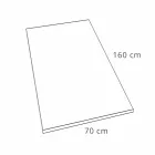 Rechthoekige douchebak 160x70 cm in modern design van witte hars - Estimo Viadurini