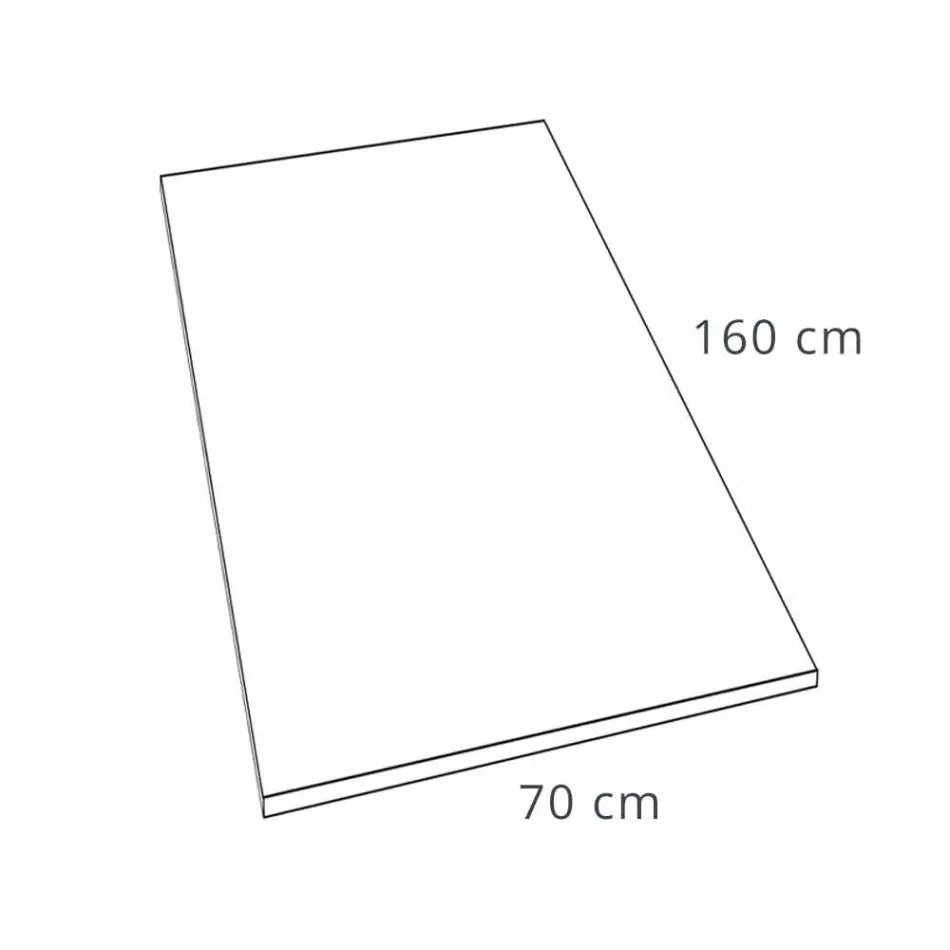 Rechthoekige douchebak 160x70 cm in modern design van witte hars - Estimo Viadurini