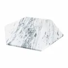 Zeshoekige serveerschaal in wit Carrara-marmer of zwarte Marquinia - Ludivine Viadurini