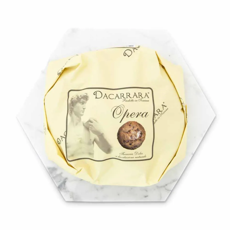 Zeshoekige designplaat in wit Carrara-marmer gemaakt in Italië - Sintia Viadurini