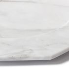 Groot dinerbord in satijn Arabescato marmer van Italiaans design - Rhodium Viadurini