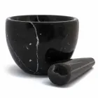 Kleine vijzel met stamper in wit Carrara-marmer gemaakt in Italië - Mirel Viadurini