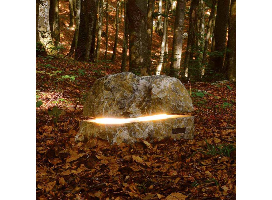 Stone verlichten met geluid diffuser Fior di Pesco Carnico Sound Viadurini