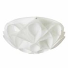 2 plafondlampen kleur parel wit modern design, diam.43cm, Lena Viadurini
