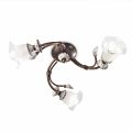 3 lampen Artisan bloemenplafondlamp in glas, ijzer en keramiek - Vicenza