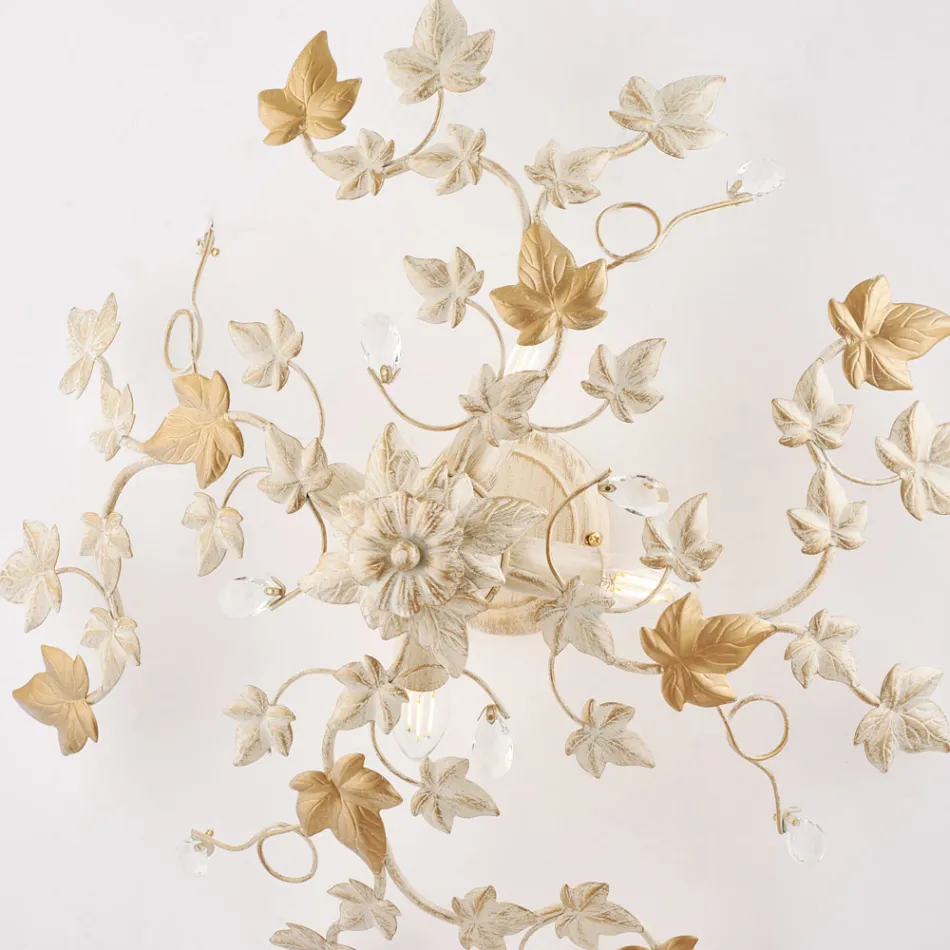 Plafondlamp met 6 lampen van metaal en kristal voor een stijlvol interieur – Orchidea Viadurini